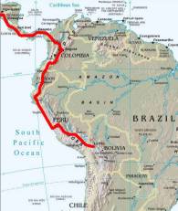 South America map - 11 k